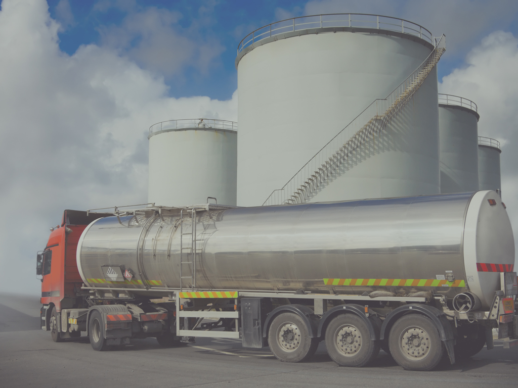 truck with fuel tank